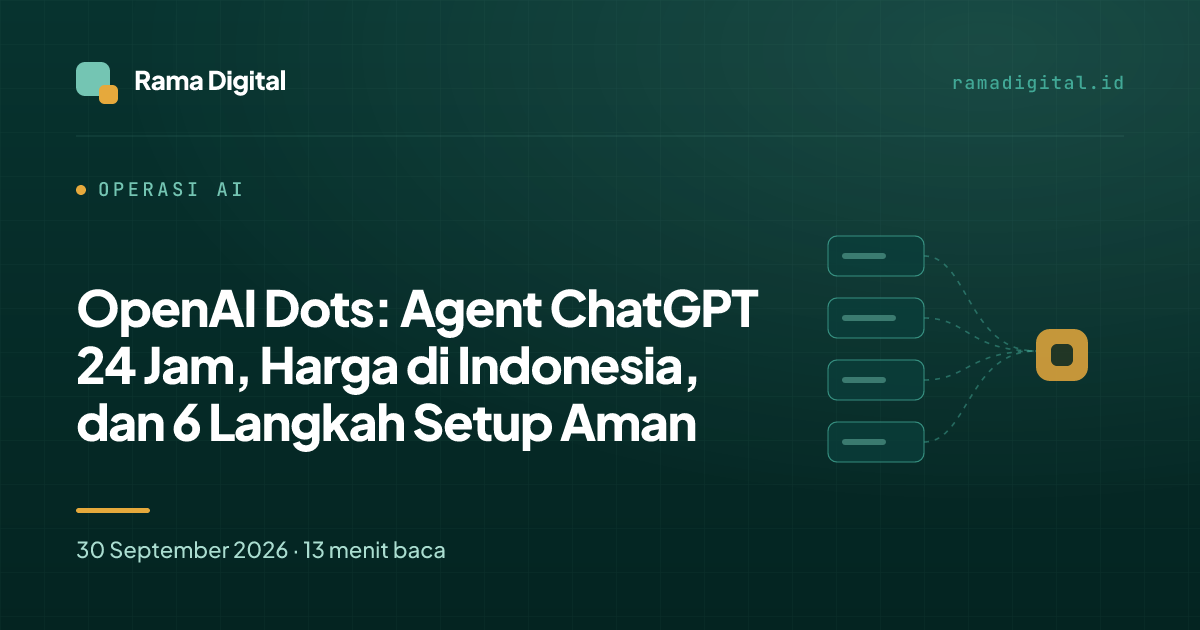 OpenAI Dots: Agent ChatGPT 24 Jam, Harga di Indonesia, dan 6 Langkah Setup Aman