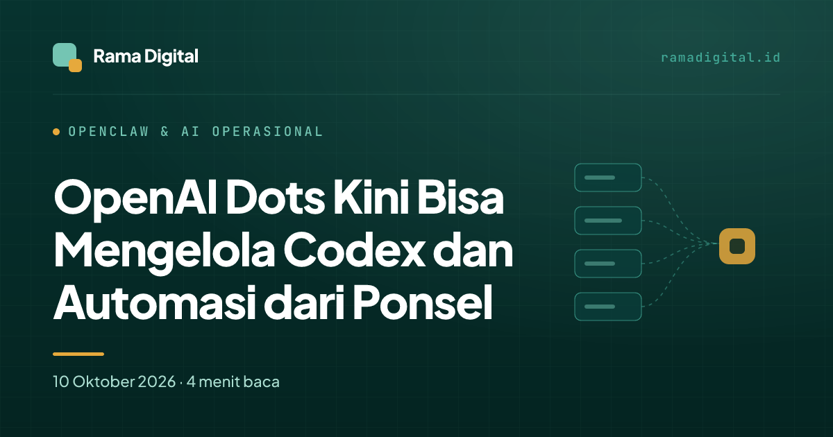 OpenAI Dots Kini Bisa Mengelola Codex dan Automasi dari Ponsel