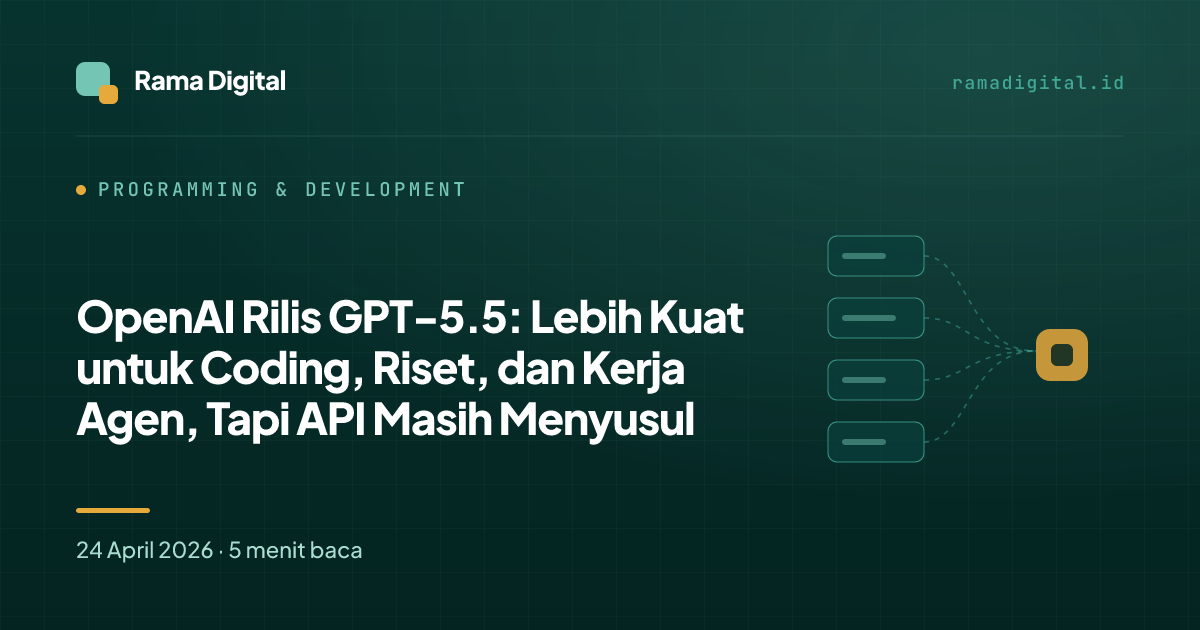 OpenAI Rilis GPT-5.5: Lebih Kuat untuk Coding, Riset, dan Kerja Agen, Tapi API Masih Menyusul