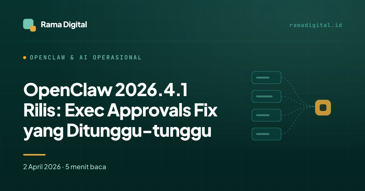 OpenClaw 2026.4.1 Rilis: Exec Approvals Fix yang Ditunggu-tunggu