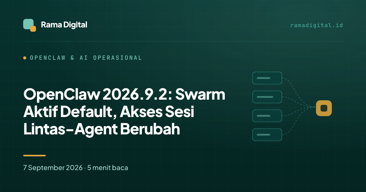 OpenClaw 2026.9.2: Swarm Aktif Default, Akses Sesi Lintas-Agent Berubah