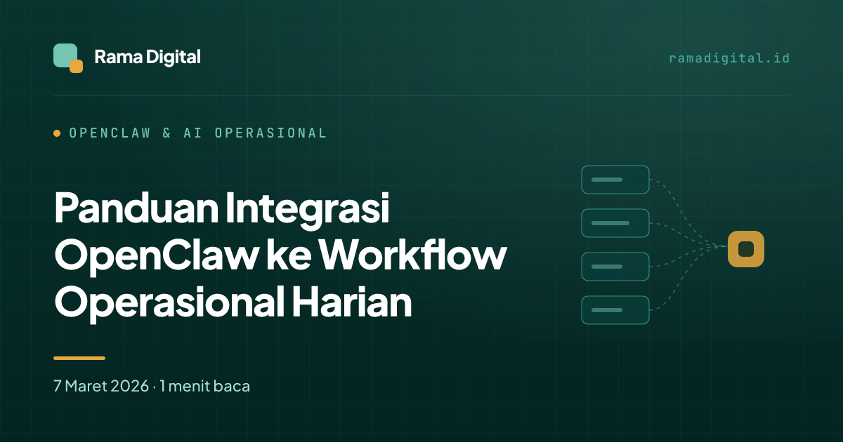 Panduan Integrasi OpenClaw ke Workflow Operasional Harian