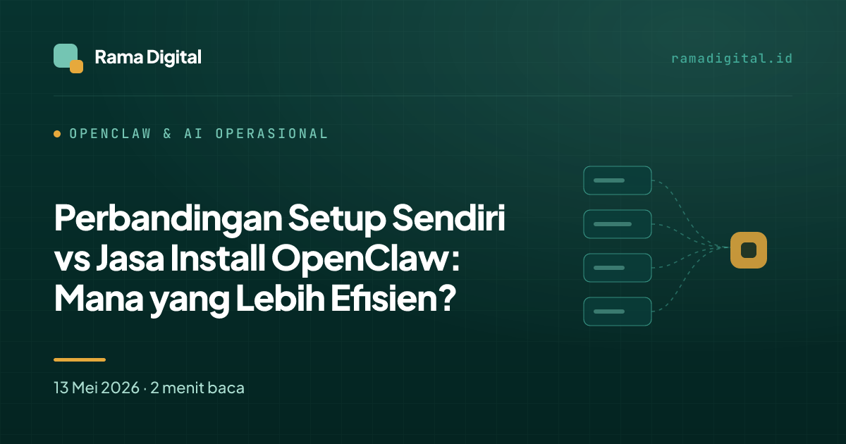 Perbandingan Setup Sendiri vs Jasa Install OpenClaw: Mana yang Lebih Efisien?