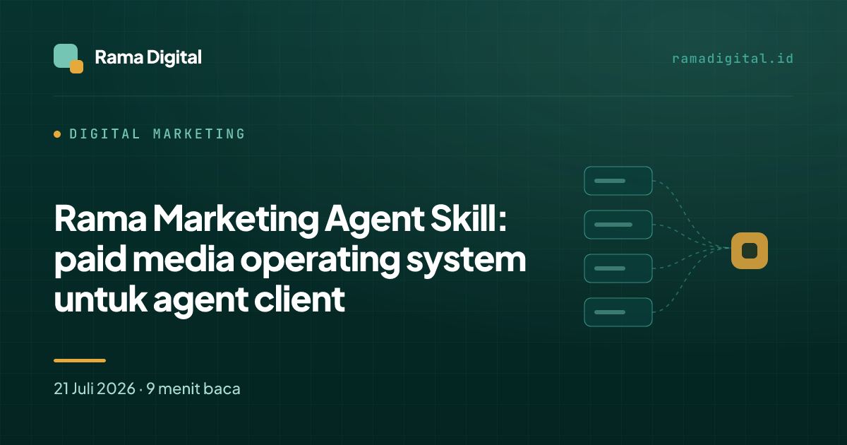Rama Marketing Agent Skill: paid media operating system untuk agent client