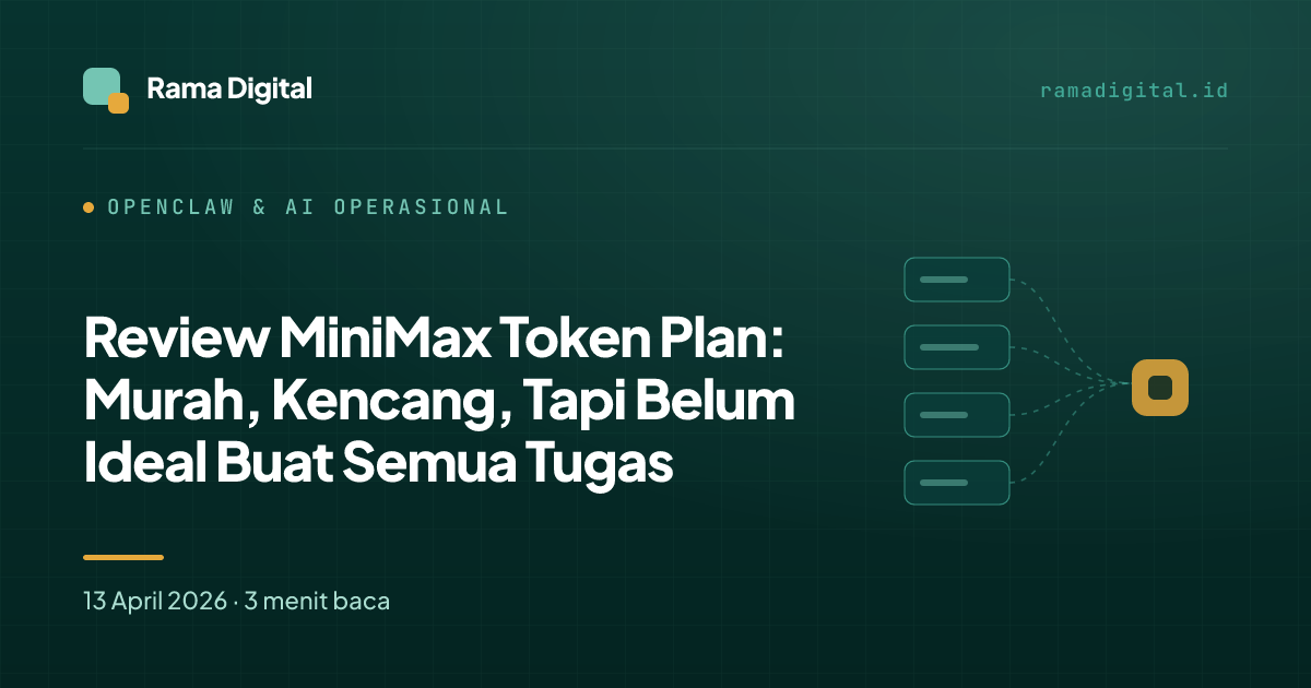 Review MiniMax Token Plan: Murah, Kencang, Tapi Belum Ideal Buat Semua Tugas