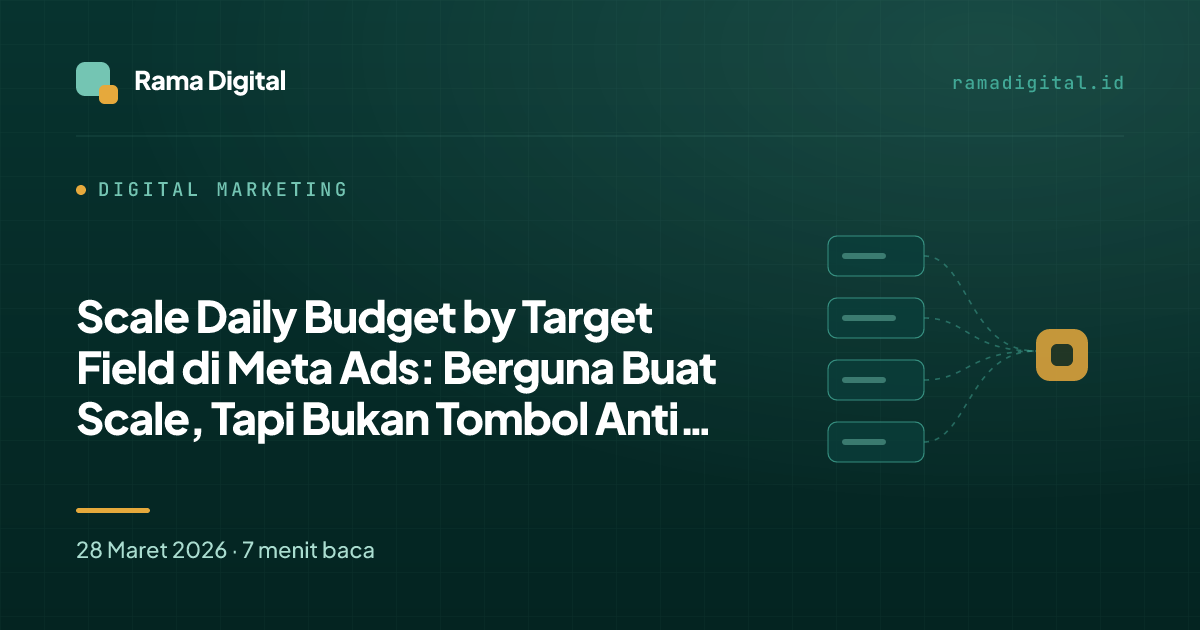 Scale Daily Budget by Target Field di Meta Ads: Berguna Buat Scale, Tapi Bukan Tombol Anti Boncos