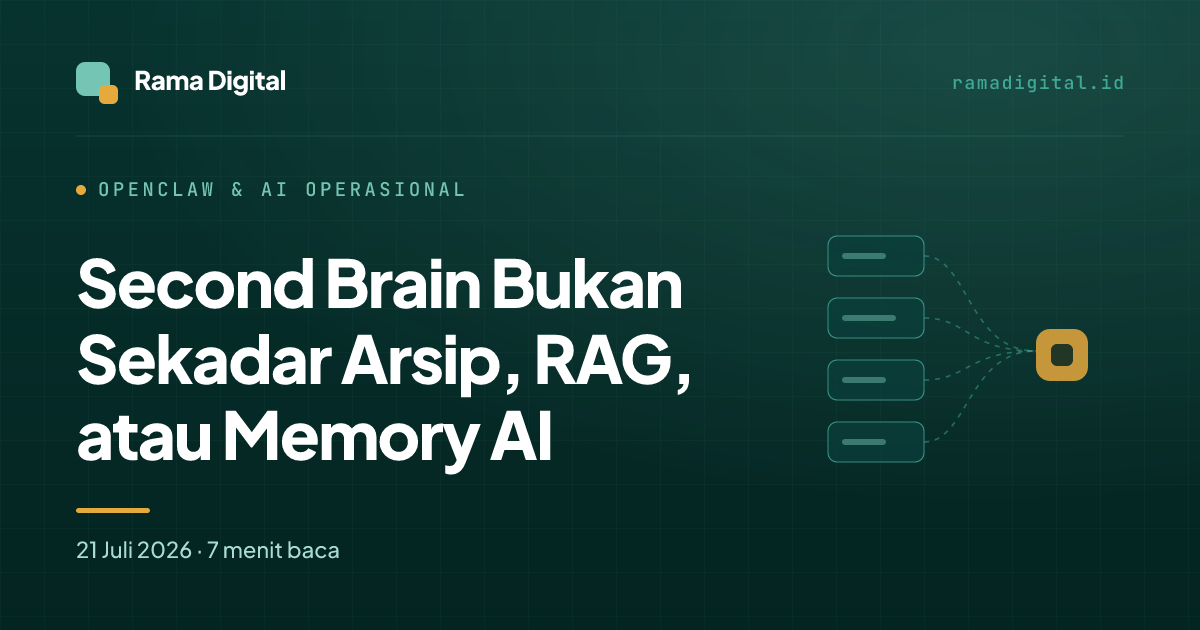 Second Brain Bukan Sekadar Arsip, RAG, atau Memory AI