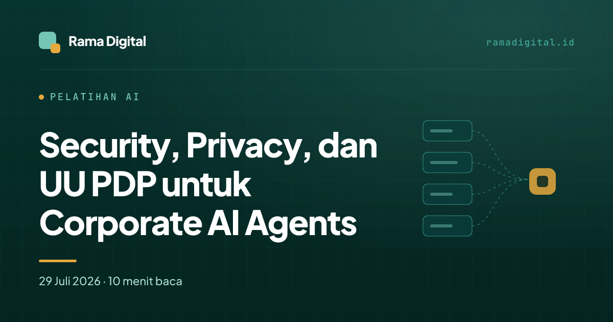 Security, Privacy, dan UU PDP untuk Corporate AI Agents