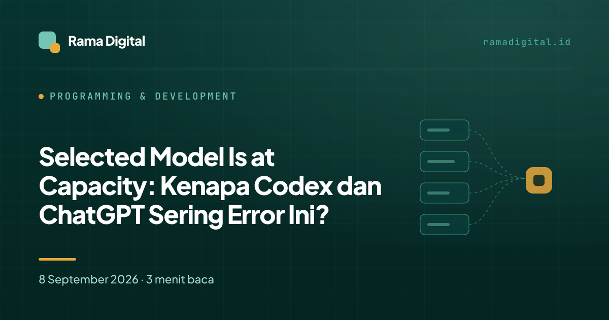 Selected Model Is at Capacity: Kenapa Codex dan ChatGPT Sering Error Ini?