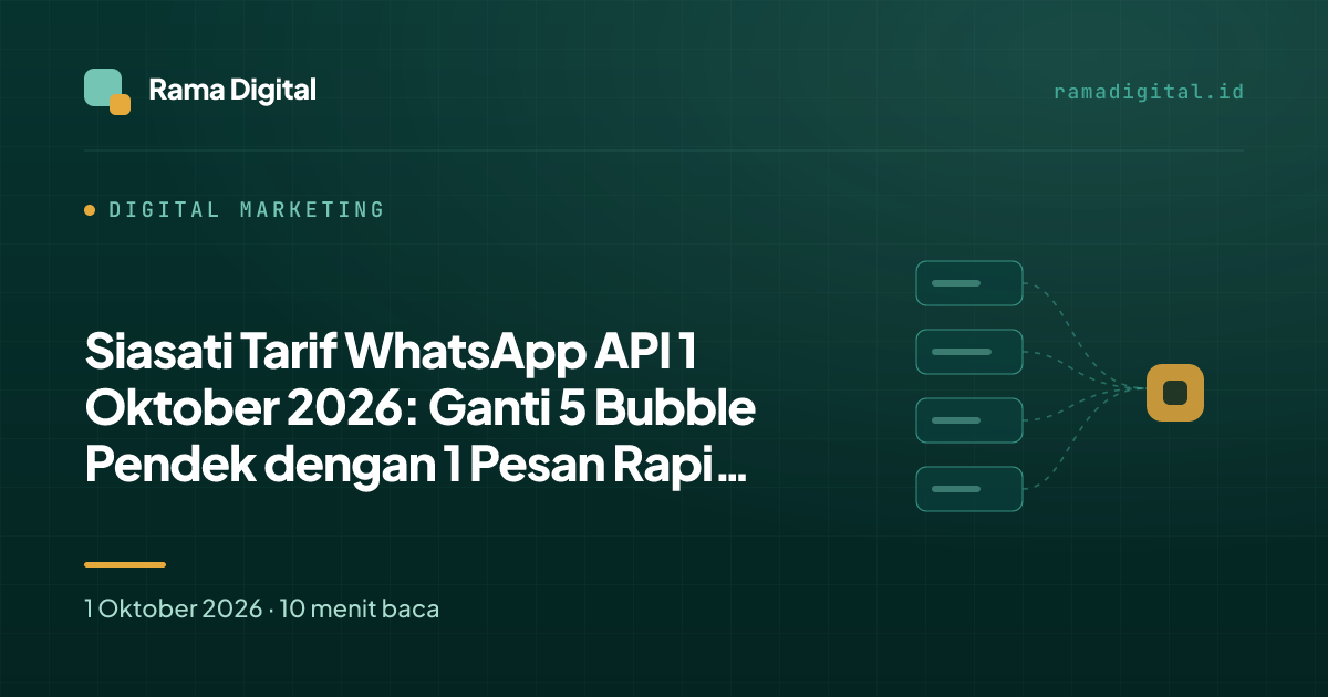 Siasati Tarif WhatsApp API 1 Oktober 2026: Ganti 5 Bubble Pendek dengan 1 Pesan Rapi Berisi Emoji dan Poin