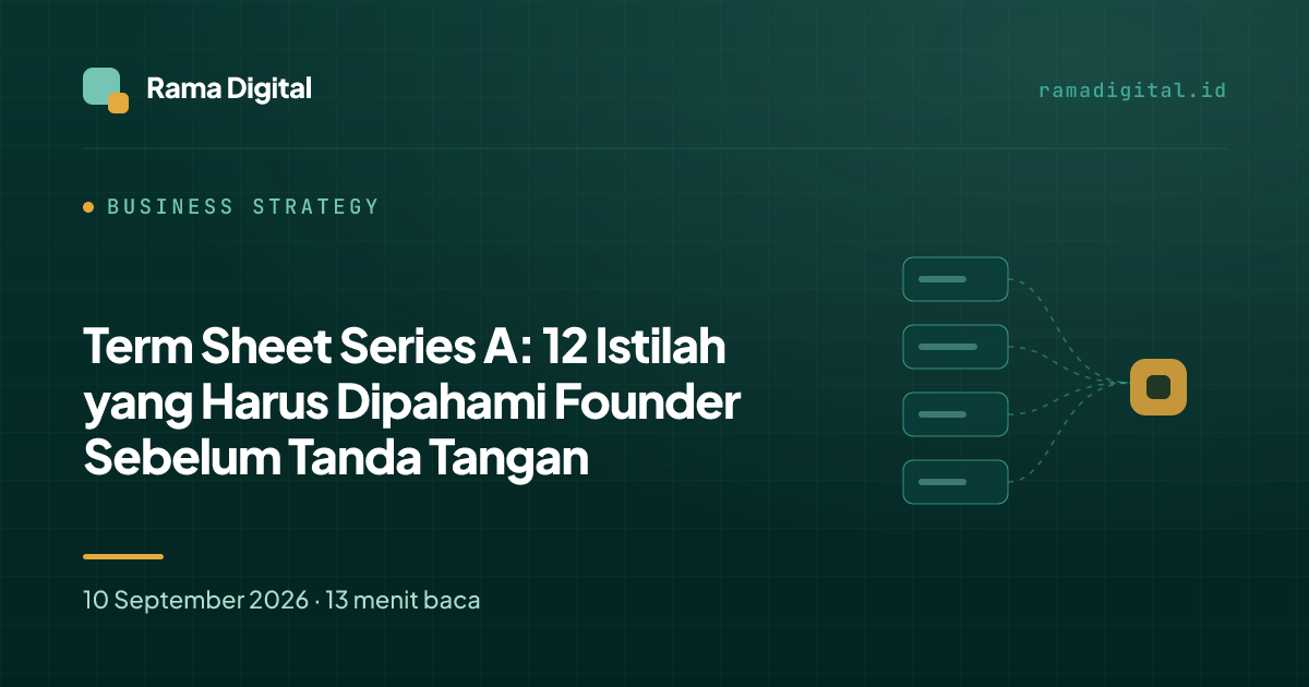 Term Sheet Series A: 12 Istilah yang Harus Dipahami Founder Sebelum Tanda Tangan