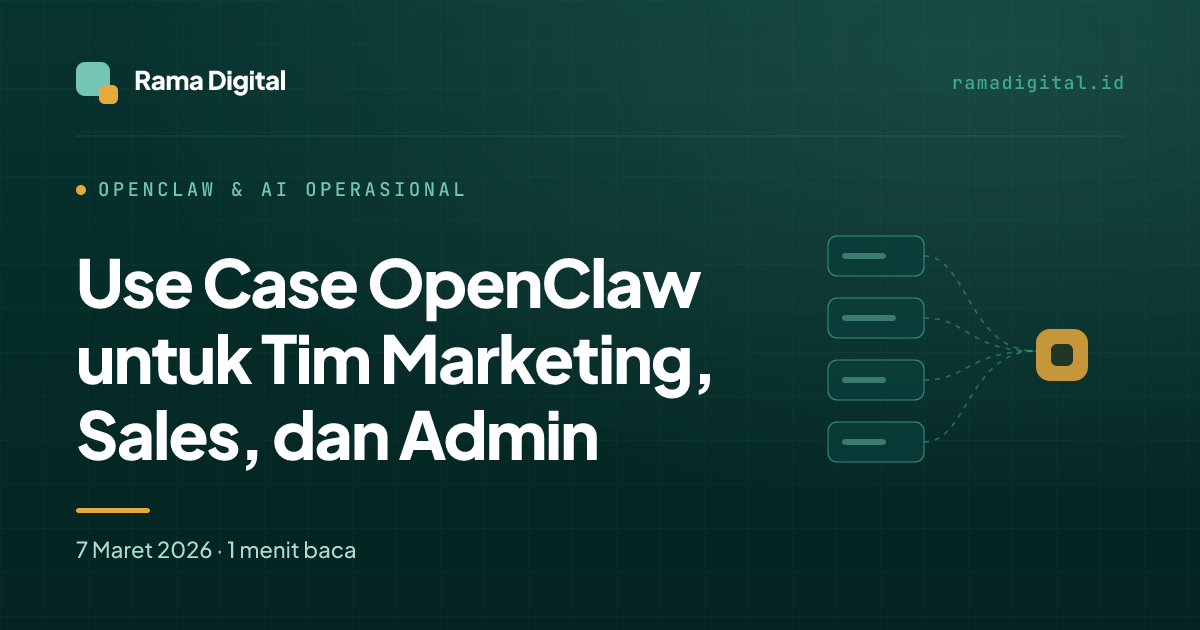Use Case OpenClaw untuk Tim Marketing, Sales, dan Admin