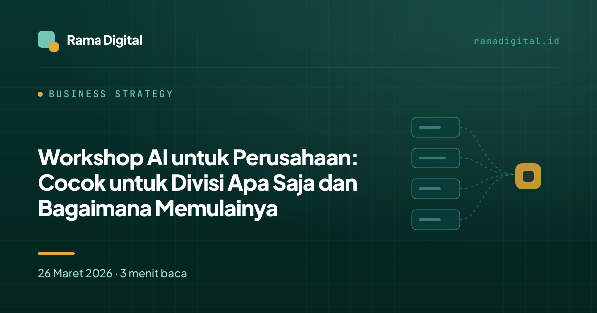 Workshop AI untuk Perusahaan: Cocok untuk Divisi Apa Saja dan Bagaimana Memulainya