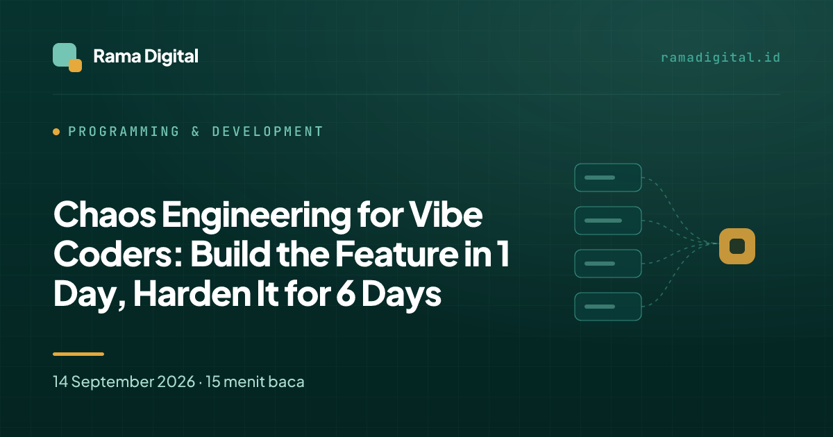 Chaos Engineering for Vibe Coders: Build the Feature in 1 Day, Harden It for 6 Days