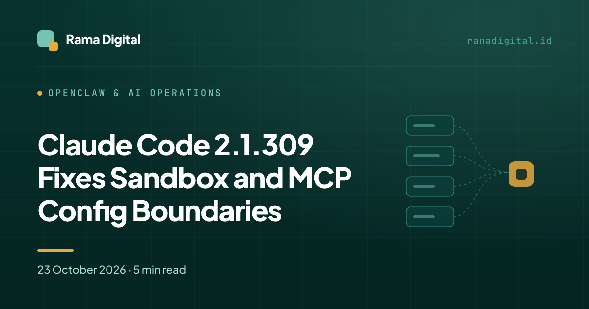 Claude Code 2.1.309 Fixes Sandbox and MCP Config Boundaries