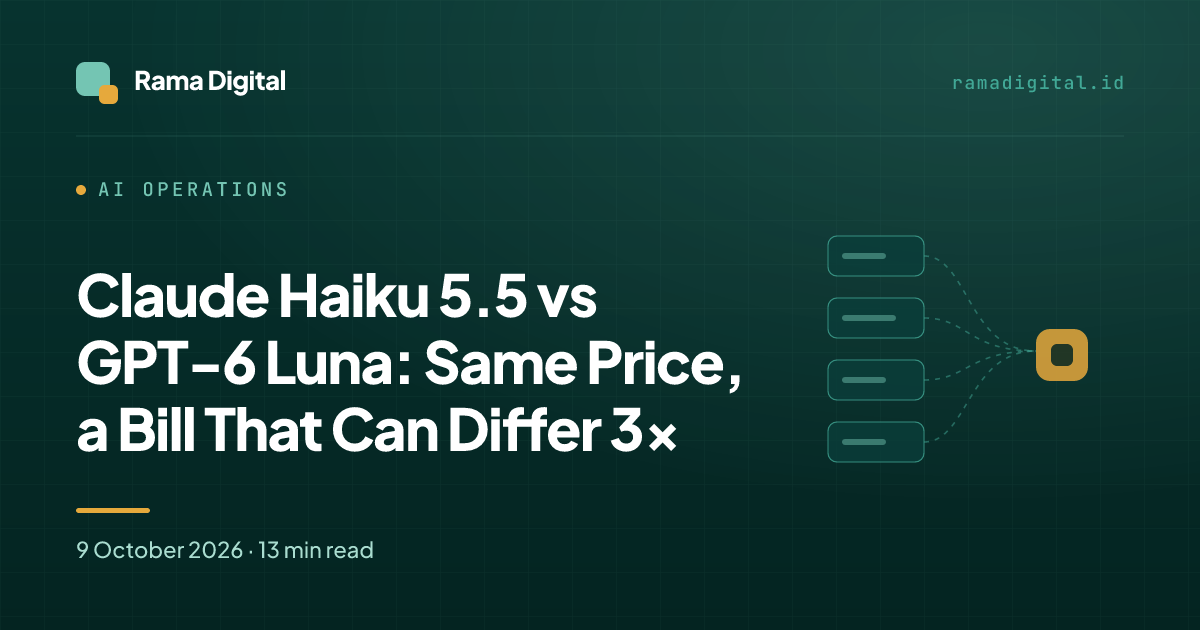 Claude Haiku 5.5 vs GPT-6 Luna: Same Price, a Bill That Can Differ 3x