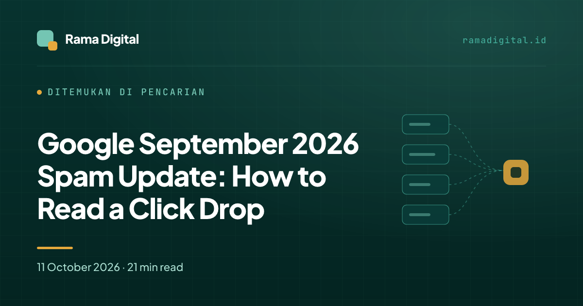 Google September 2026 Spam Update: How to Read a Click Drop