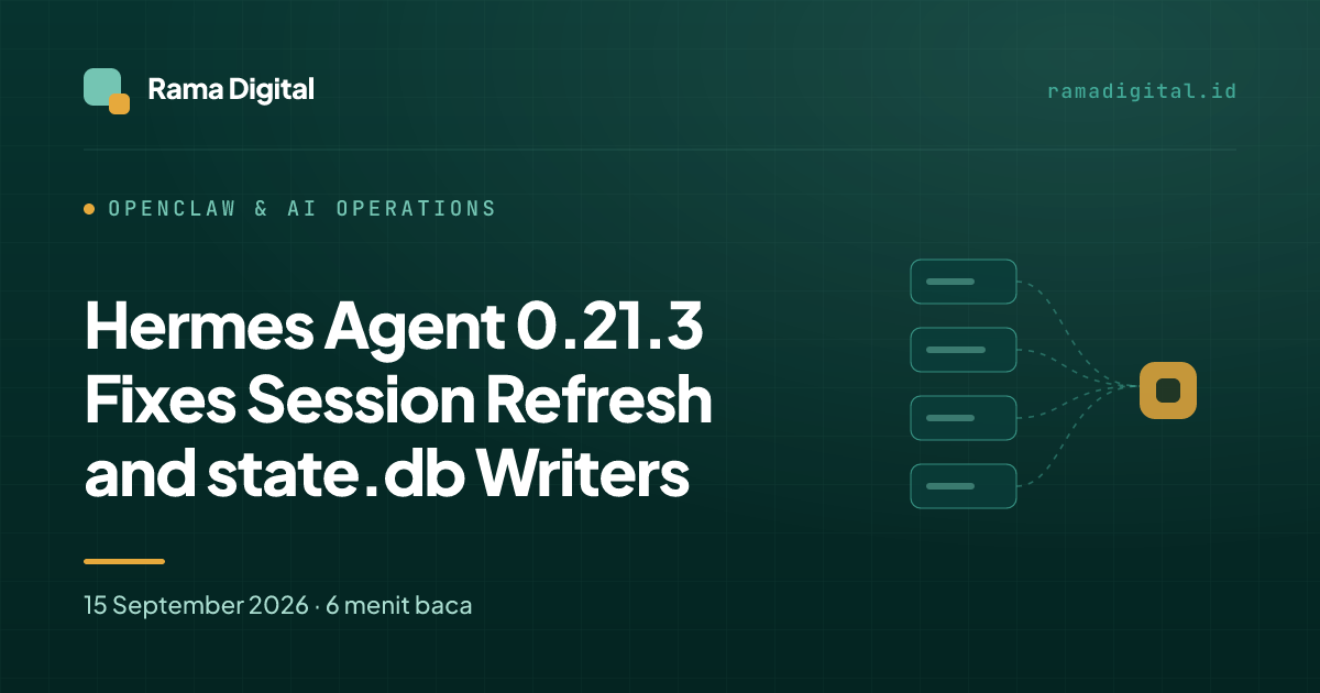Hermes Agent 0.21.3 Fixes Session Refresh and state.db Writers