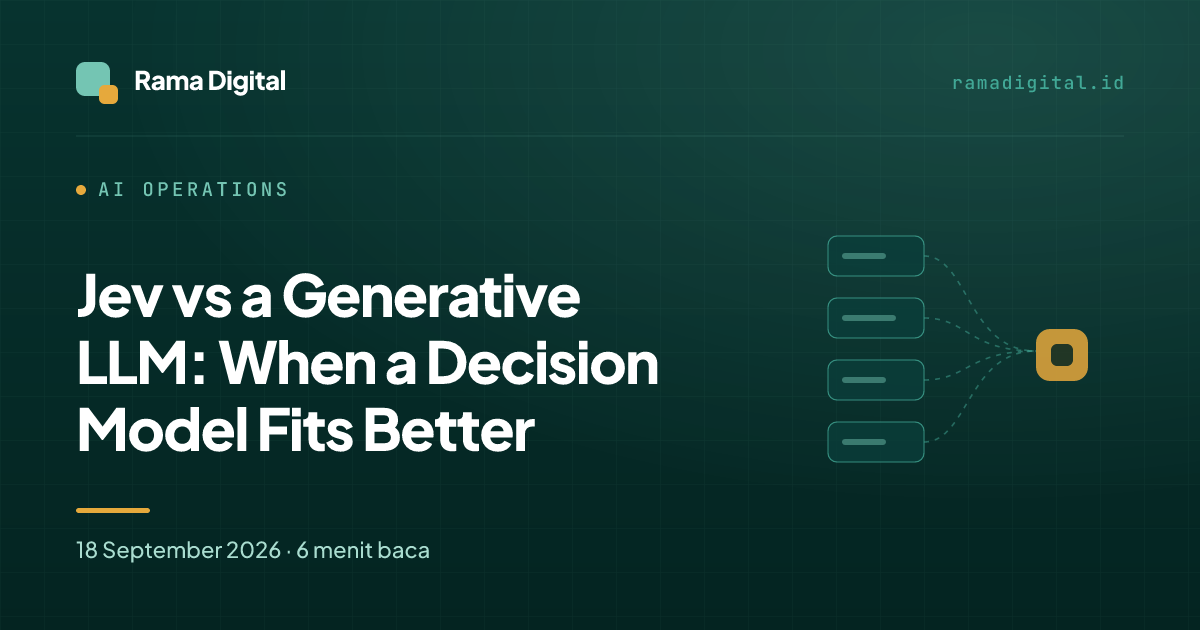 Jev vs a Generative LLM: When a Decision Model Fits Better