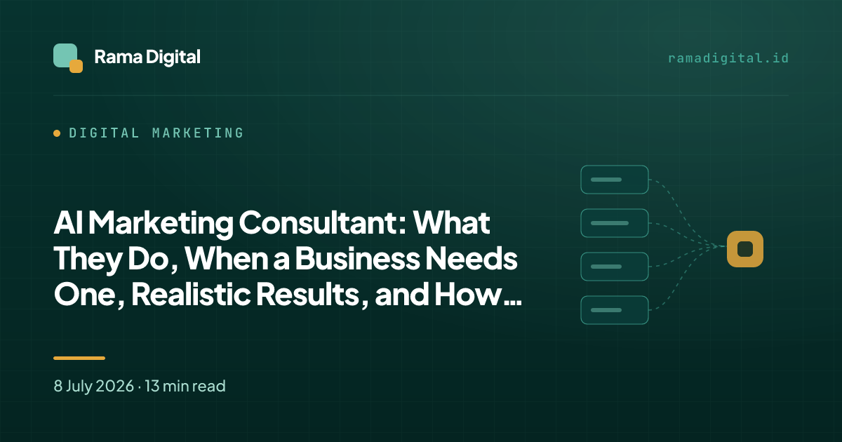 AI Marketing Consultant: What They Do, When a Business Needs One, Realistic Results, and How to Choose