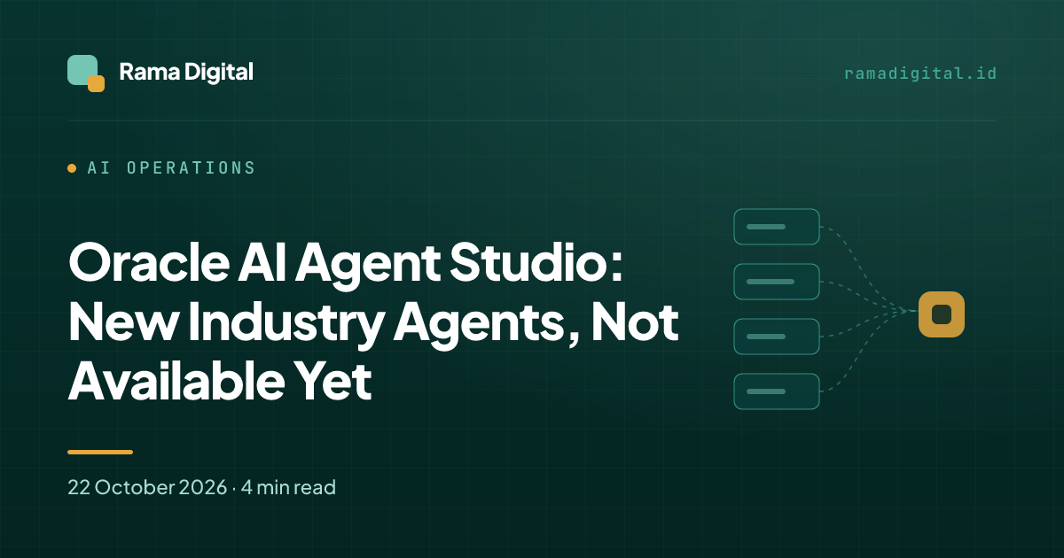 Oracle AI Agent Studio: New Industry Agents, Not Available Yet