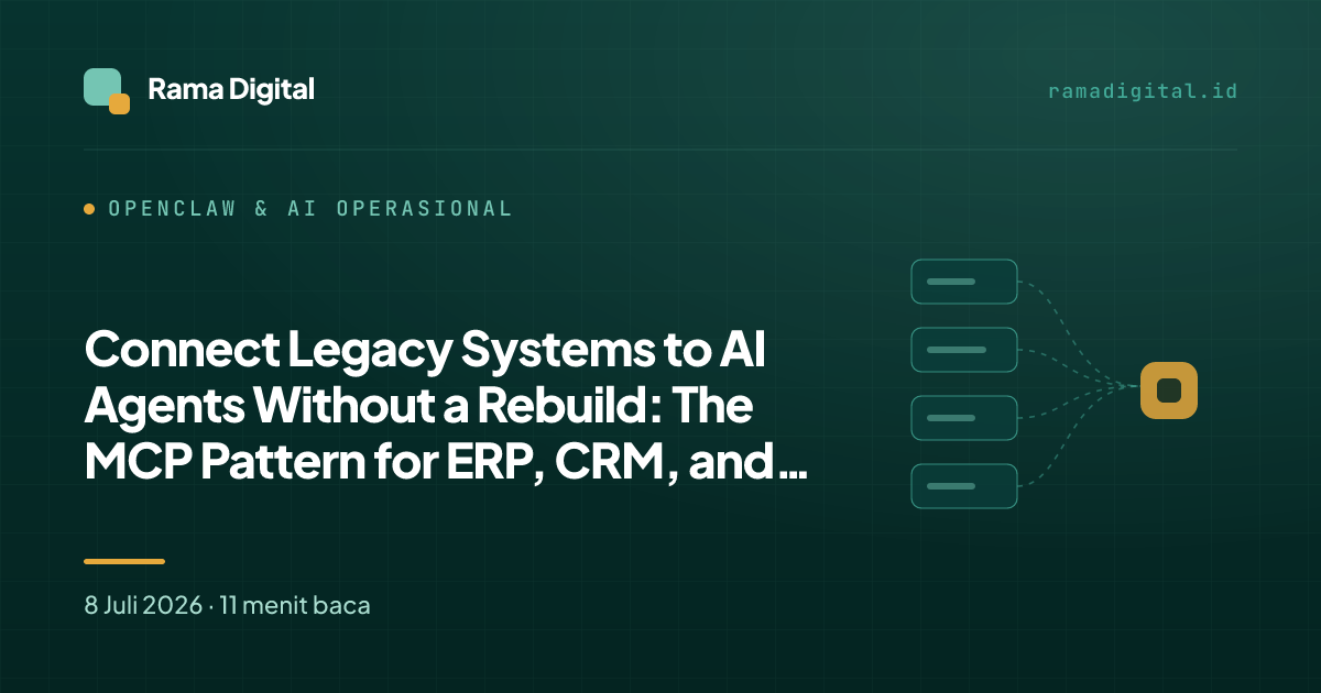 Connect Legacy Systems to AI Agents Without a Rebuild: The MCP Pattern for ERP, CRM, and Spreadsheets