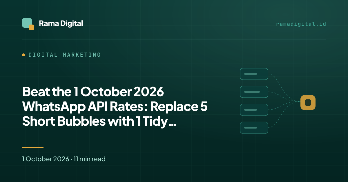 Beat the 1 October 2026 WhatsApp API Rates: Replace 5 Short Bubbles with 1 Tidy Message Using Emoji and Points